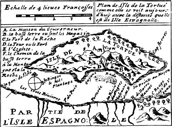Карта Тортуги, ХVII-й век